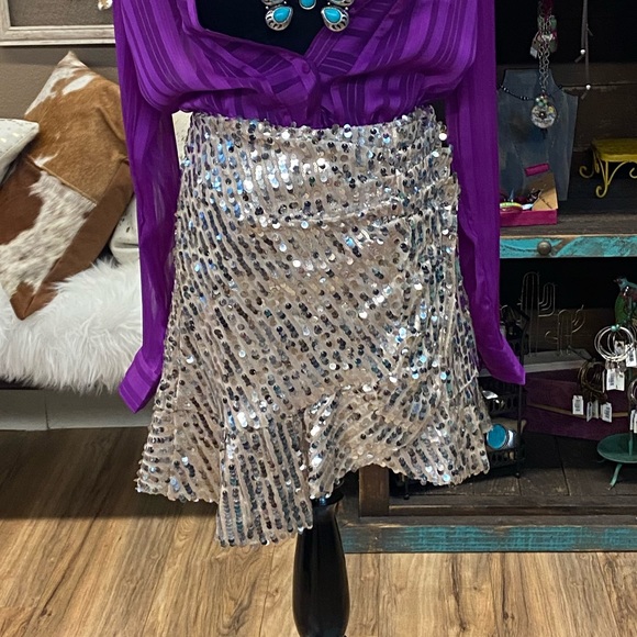 NWT Spunky Sequin Skirt - Picture 6 of 7